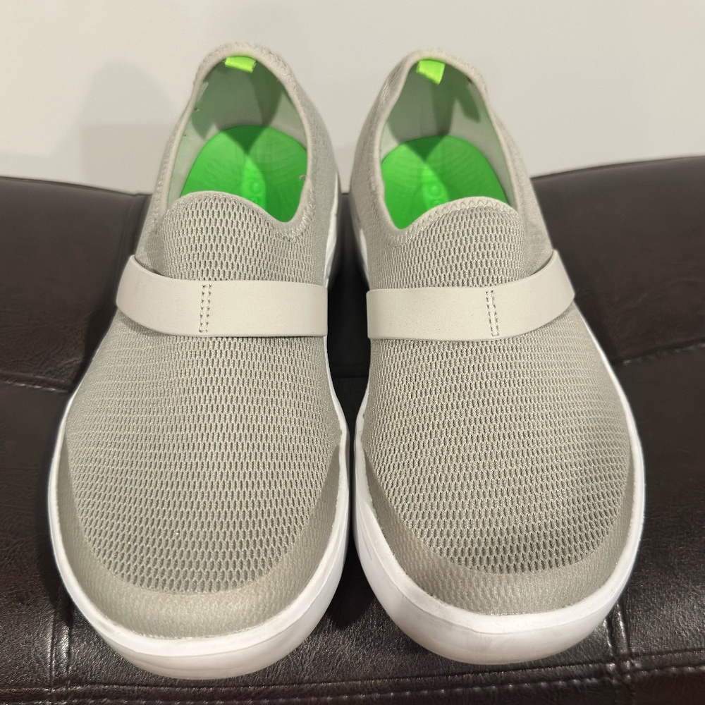 OOFOS Women's OOmg Low Shoe Mesh - Gray - 8